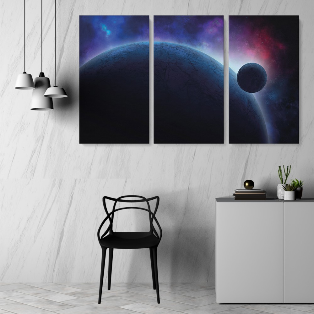 

Модульная картина из трех частей Universe 126x80 см