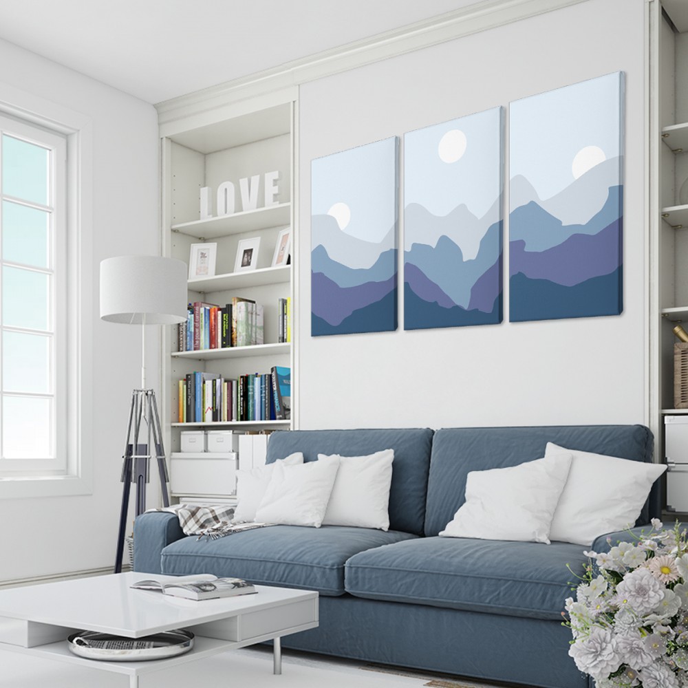 

Модульная картина из трех частей Blue Mountains 156x100 см