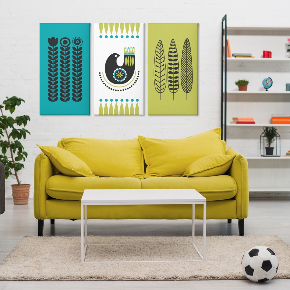 

Модульная картина из трех частей Eco Bird 156x100 см