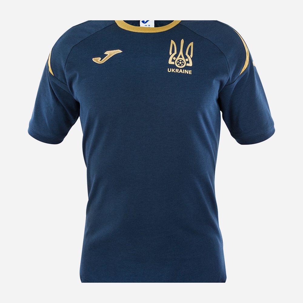 

Футболка хлопок Joma FFU Ukraine 2XS Темно-синяя (сезон 2018-2019)