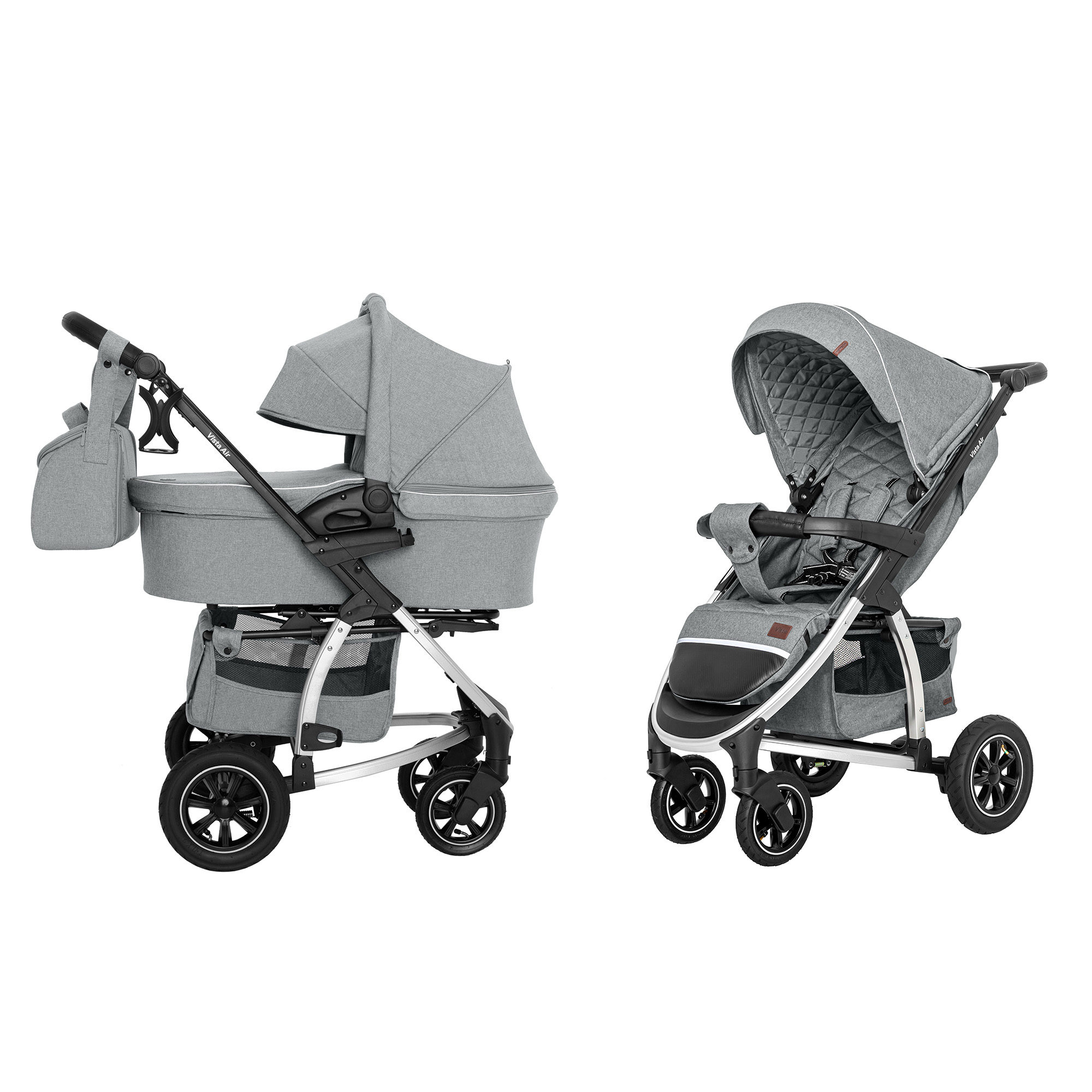 

Коляска универсальная CARRELLO Vista (2in1) Shark Gray в льне /1/ (CRL-6506)