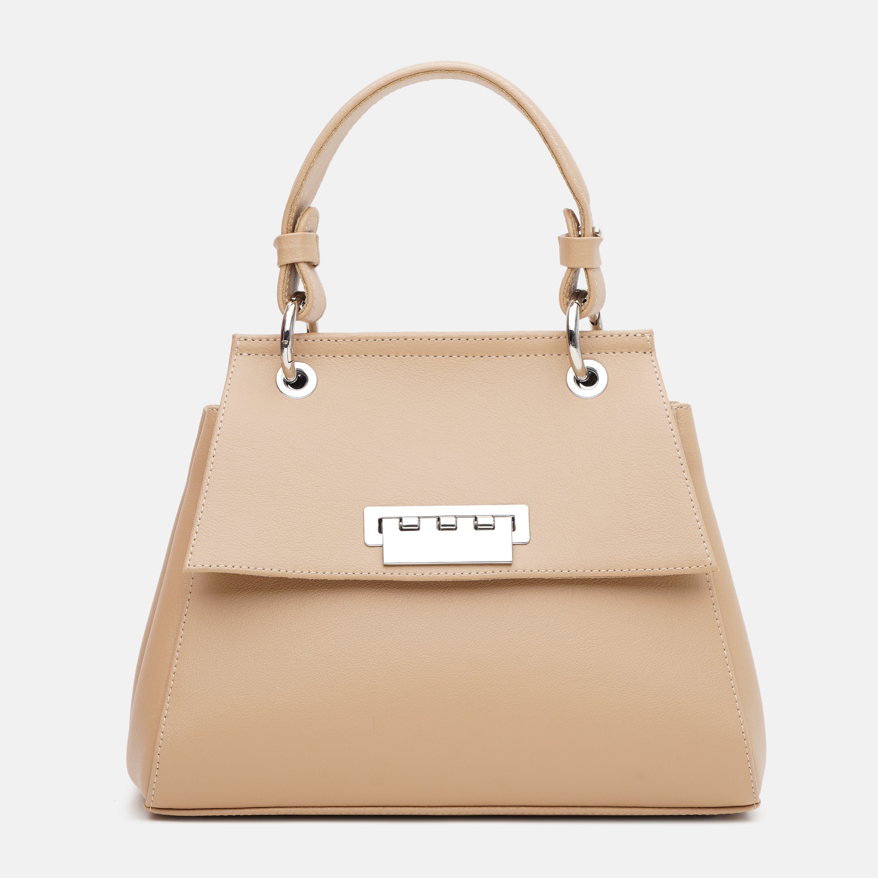 

Женская сумка кожаная Kachorovska Bag Woman X2 mini-L1041 Бежевая