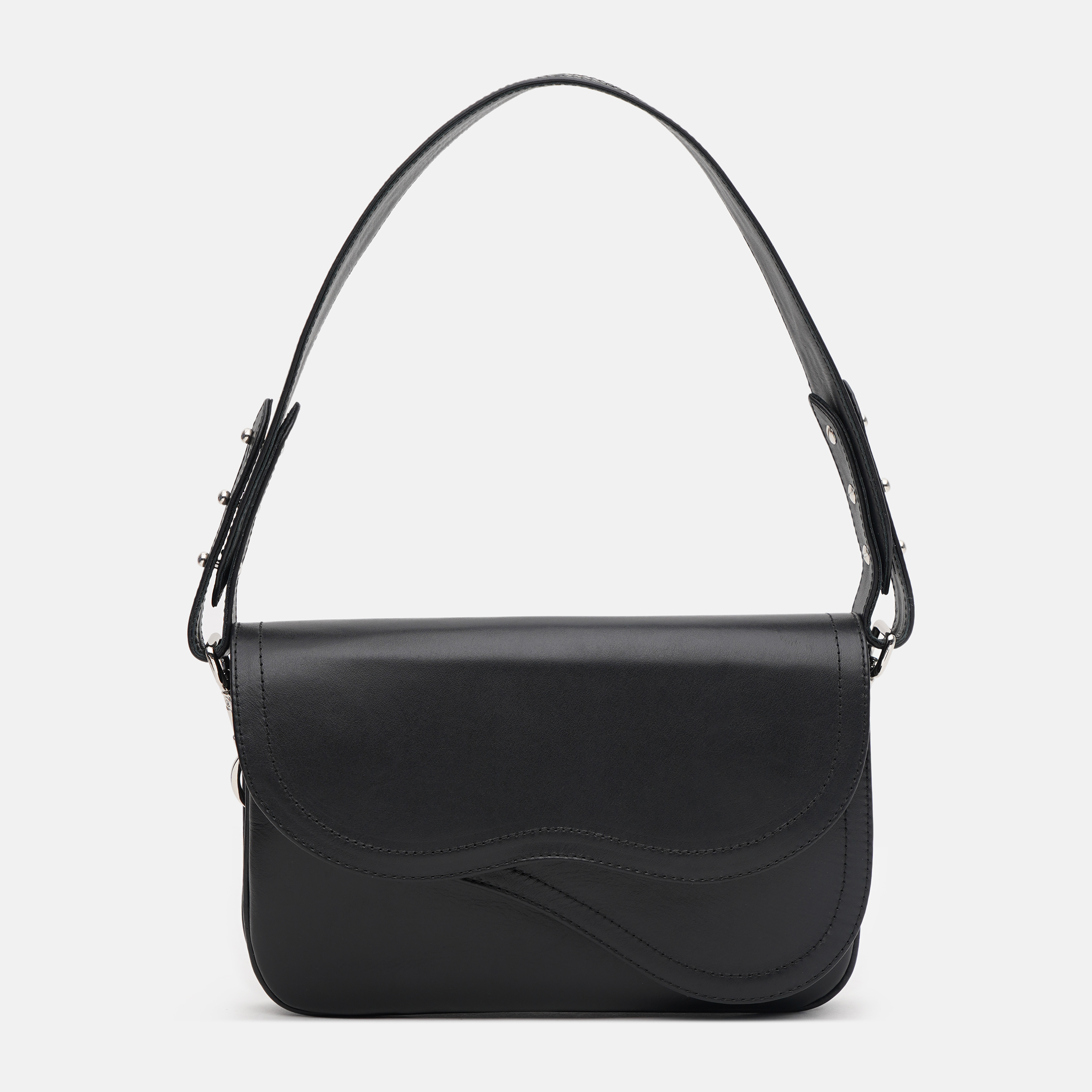 

Женская сумка кожаная Kachorovska Saddle Bag 2-L0134 Черная