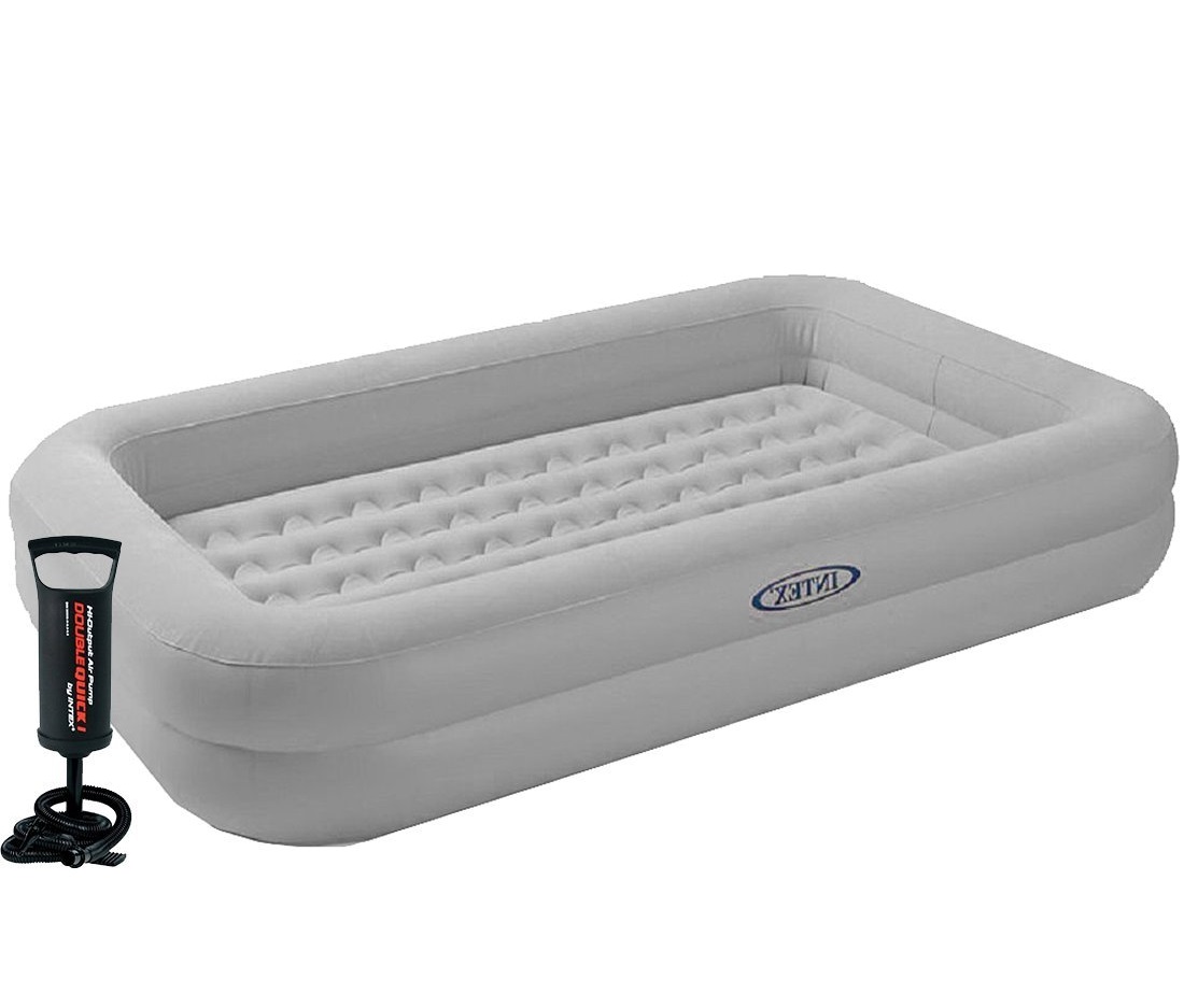 

Ліжко надувне Intex 107х168х25 см Одномісне дитяче + ручний насос Сіре (І-066810)