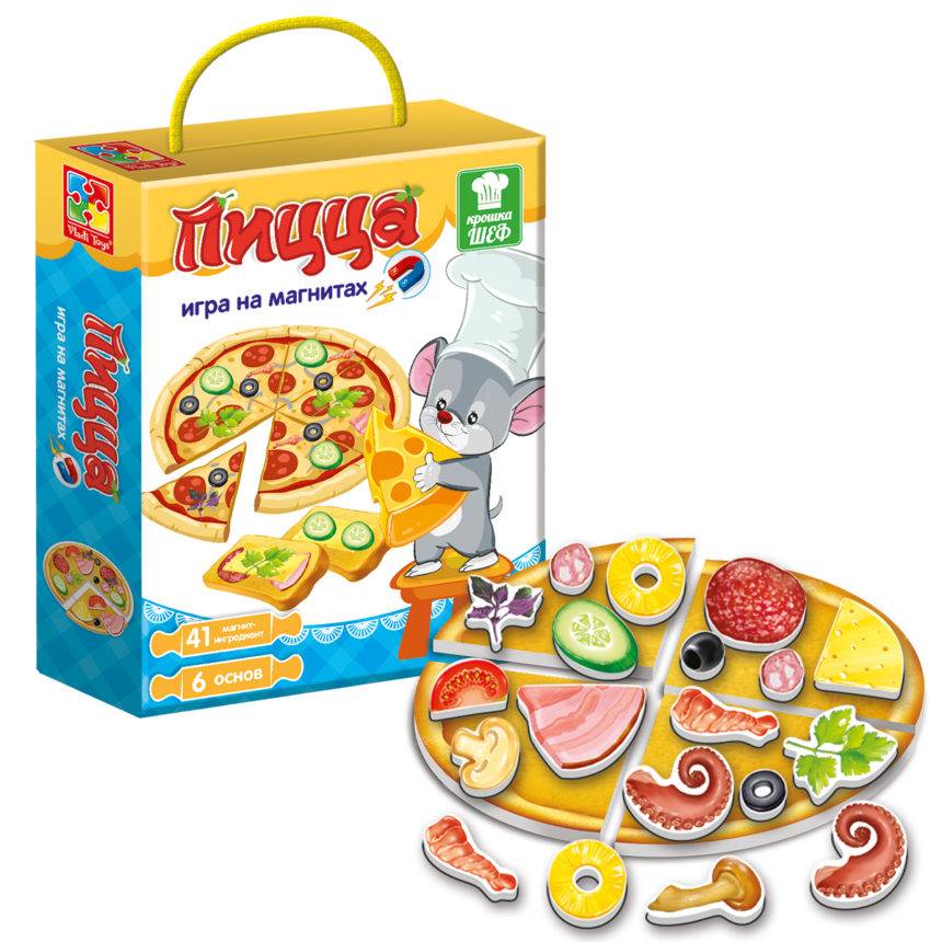 

Игра магнитная Vladi Toys "Пицца" от 4-х лет