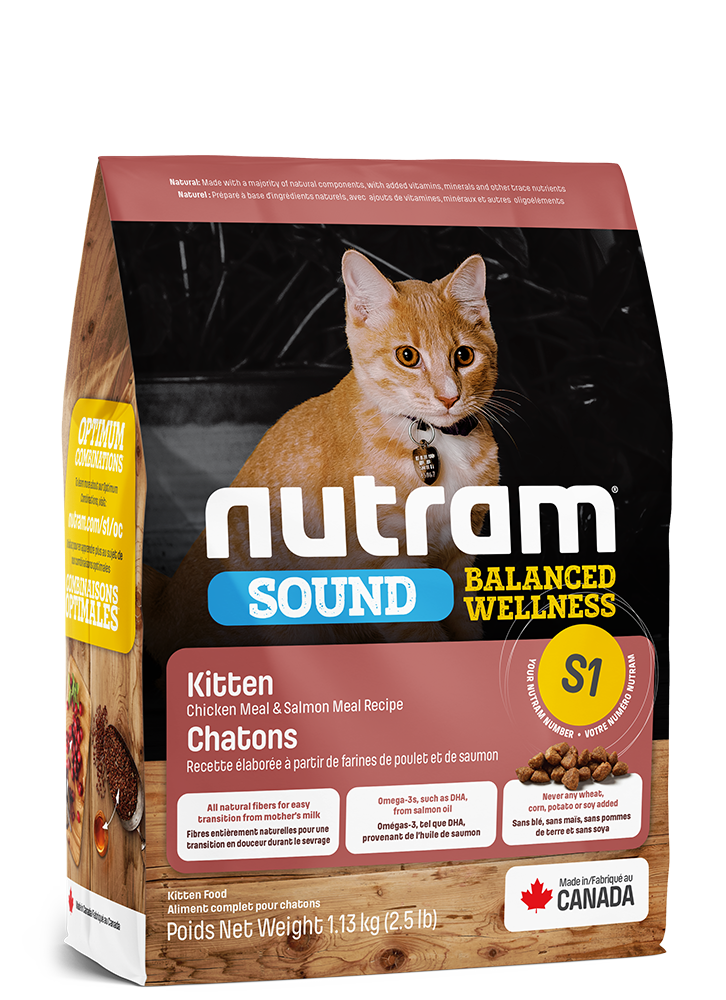 

Сухой корм Nutram S1 Sound Balanced Wellness Kitten 1.13 кг