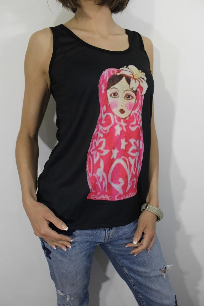 

Майка женская "Matroyshka " 456 черная, Майка женская "Matroyshka " 456 черная S