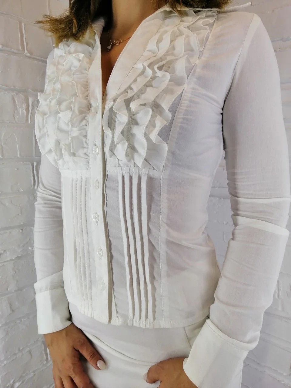 

Рубашка женская белая White 176-46