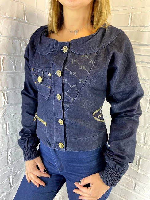 

Пиджак джинсовый с открытой спинкой RAW темно-синий L