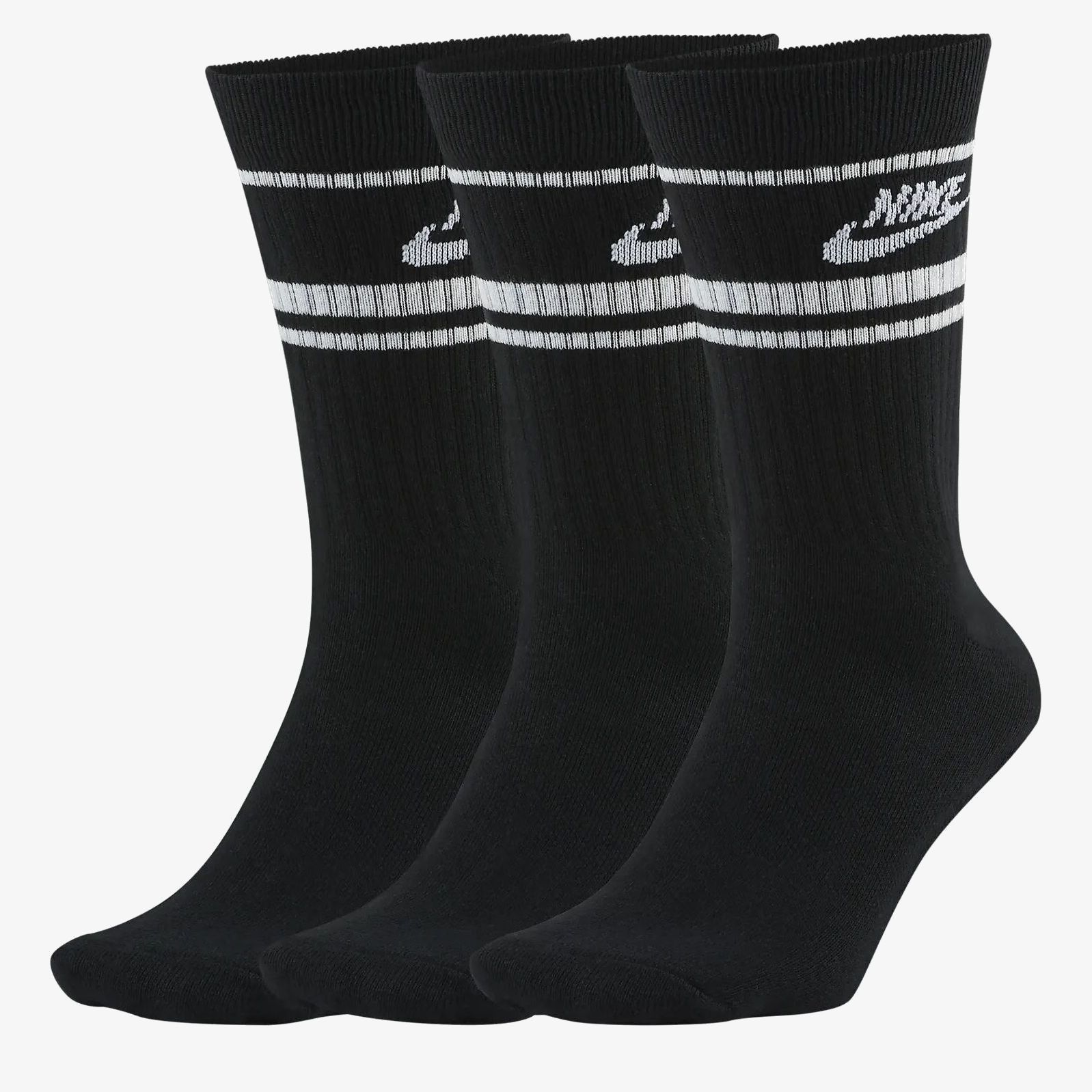

Набор носков Nike U Nk Crew Nsw Essential Stripe CQ0301-010 42-46 (L) 3 пары Черный