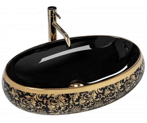 

Умывальник (Раковина) Rea Melania Black / Gold Black / Gold