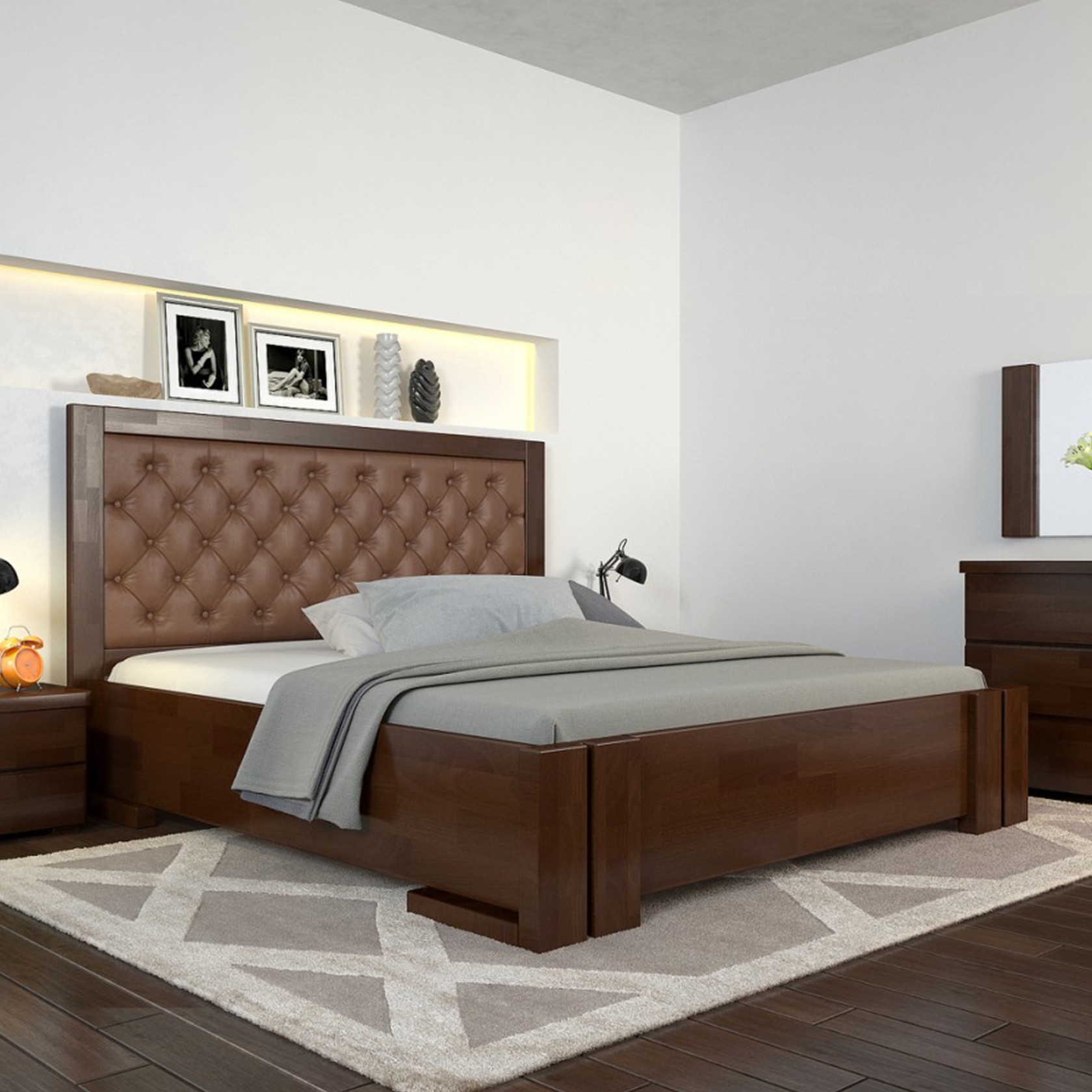 

Кровать Амбер (Arbor Drev) Темный орех 120х200 см 71134_09
