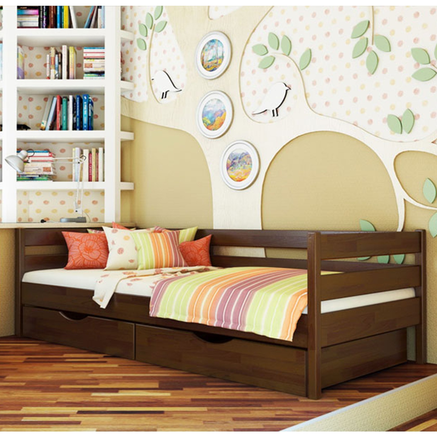 кровать для девочки подростка из дерева