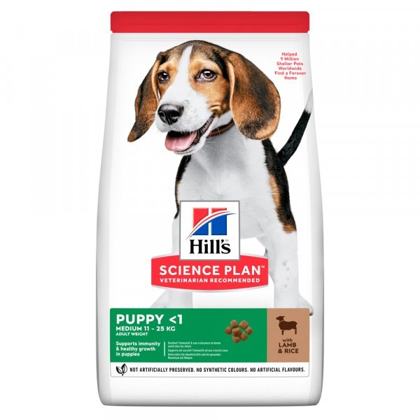 

Сухой Корм Для Щенков Средних Пород С Ягненком И Рисом Hills SP Puppy Healthy Development 14кг 604353