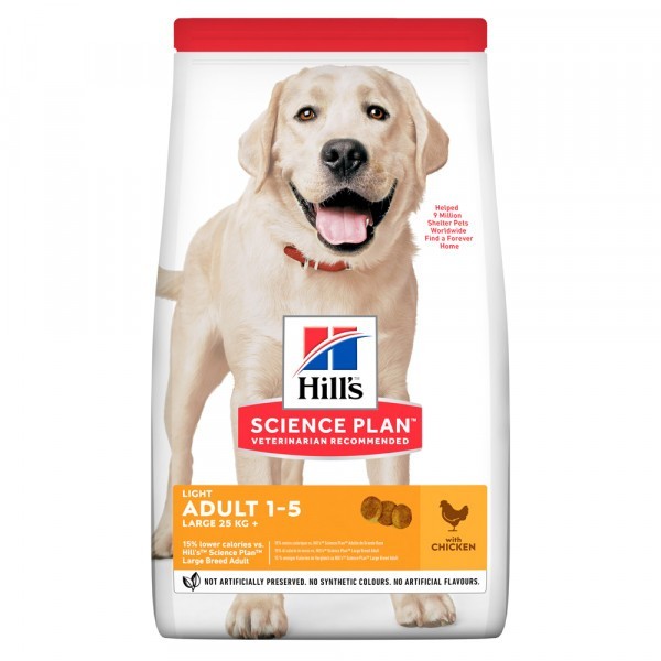 

Сухой Корм Для Собак Крупных Пород Склонных К Ожирению Hills Sciense Plan Healthy Light Large Breed Adult Dog 14кг 604372