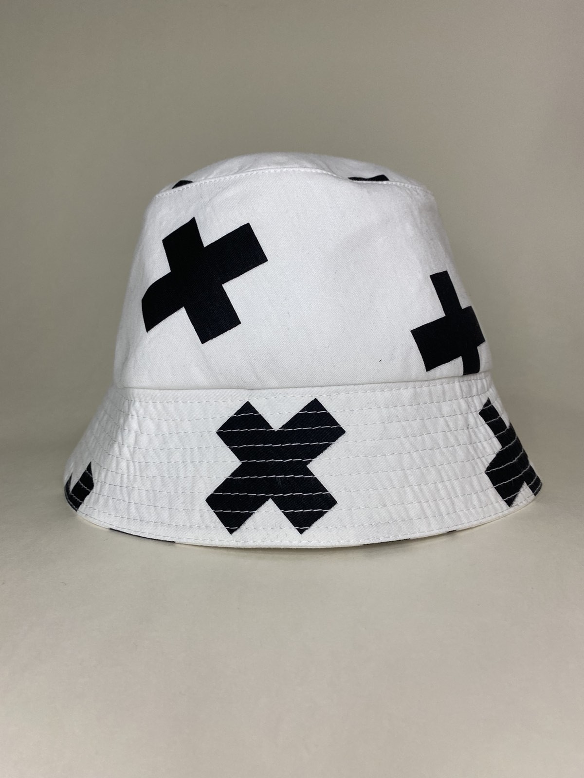

Панама коттоновая летняя хлопковая One Size White-black