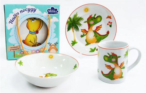 

Набір дитячого посуду Milika Baby Dragon 3 пр.
