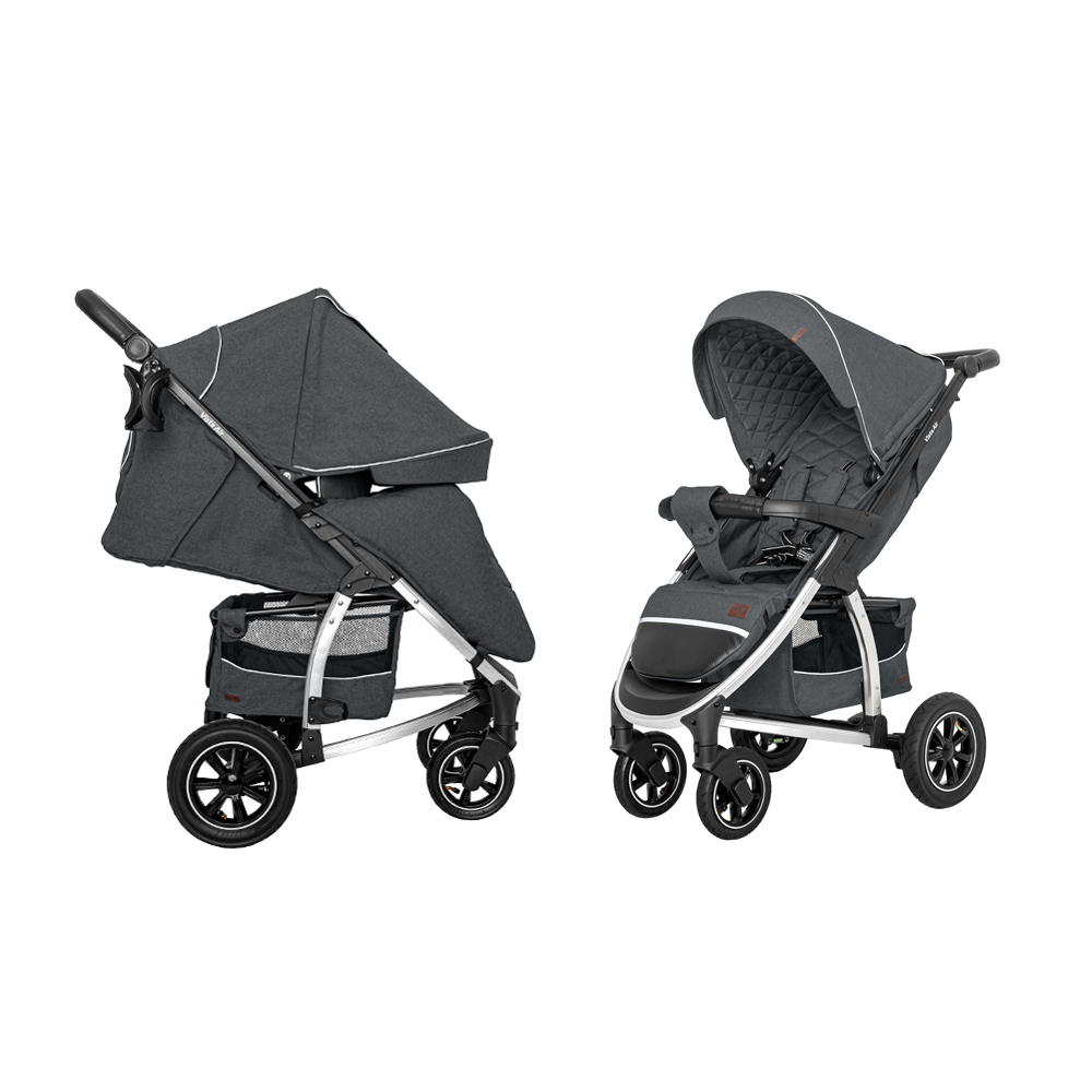 

Коляска прогулочная Carrello Vista CRL-5511 Steel Gray с подстаканником + дождевик L и чехол на ножки