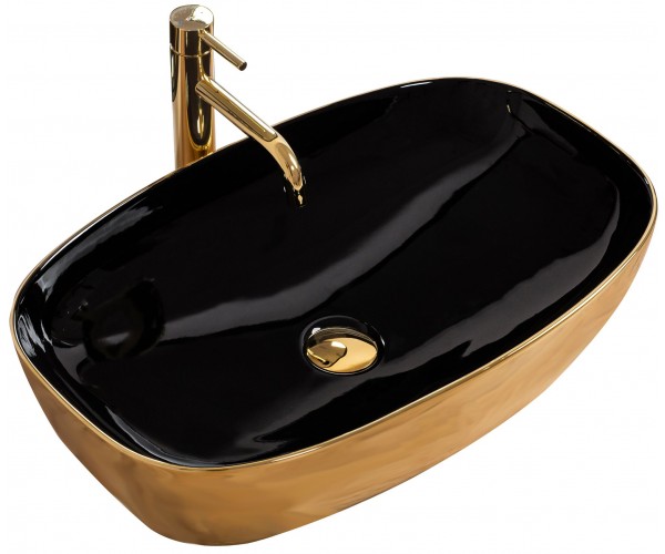 

Умывальник (Раковина) Rea Rich Gold/Black REA-U9600
