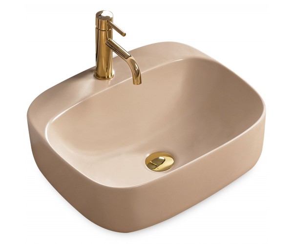 

Умивальник Rea Luiza 50 Beige Матовий REA-U9609