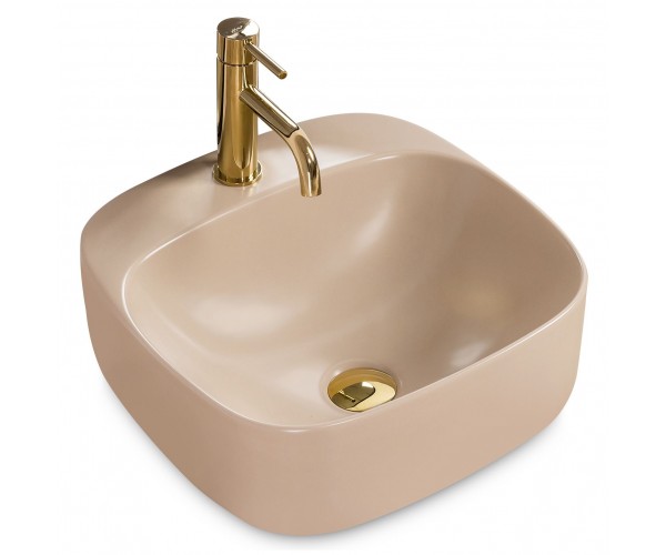 

Умивальник Rea Luiza 42 Beige Матовий REA-U9607