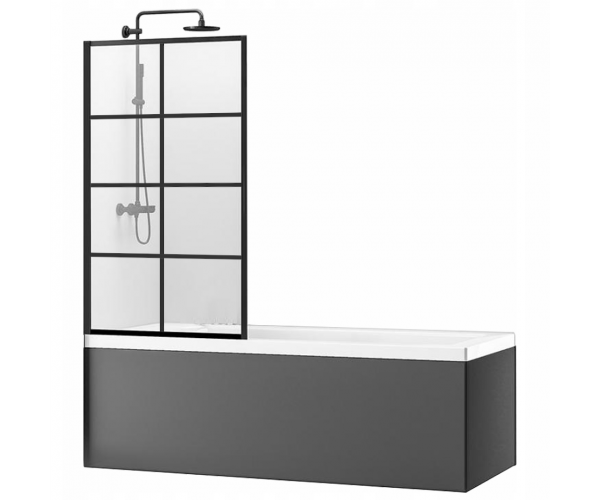 

Шторка для ванной Rea Lagos - 1 Fix 80 Black REA-K4561