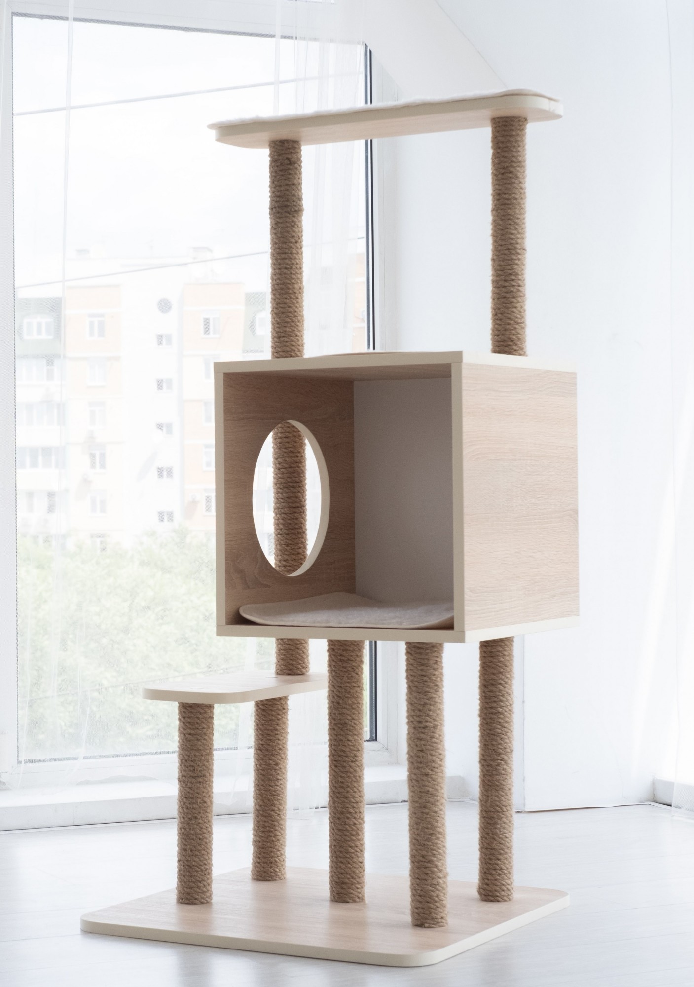 

Комплекс для котов Pets Lounge Cat Complex (с когтеточкой и домиком), модель 3
