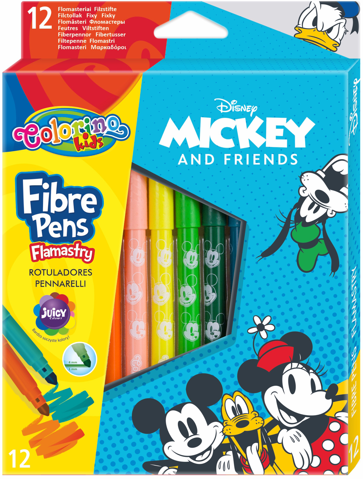 

Фломастеры Colorino Mickey 12 цветов 12 шт (89939PTR)