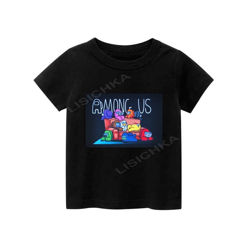 

Футболка Foxstyle Амонг ас герои игры на диванчике, 110-116см, черная