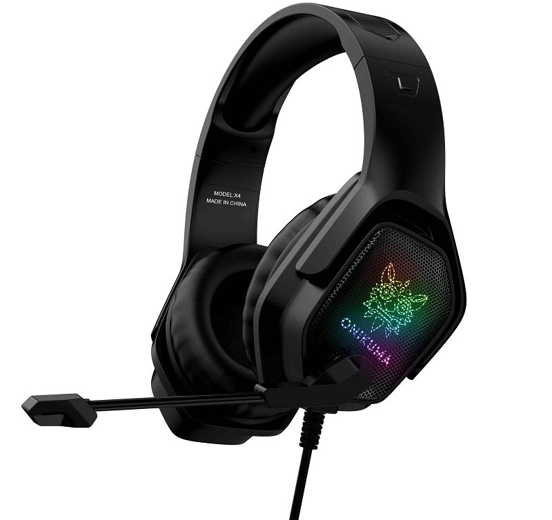 

Наушники игровые ONIKUMA RGB LED X4, черные