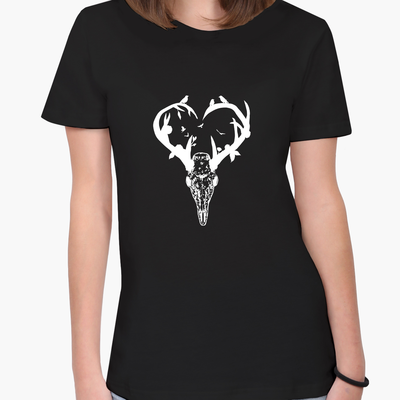 

Футболка женская Олень (Deer) (8976-2072-5) XXL Черная