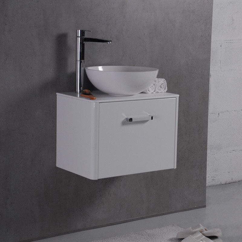 

Тумба Fancy Marble Fiji подвесная серая с умывальником Mona 60 см