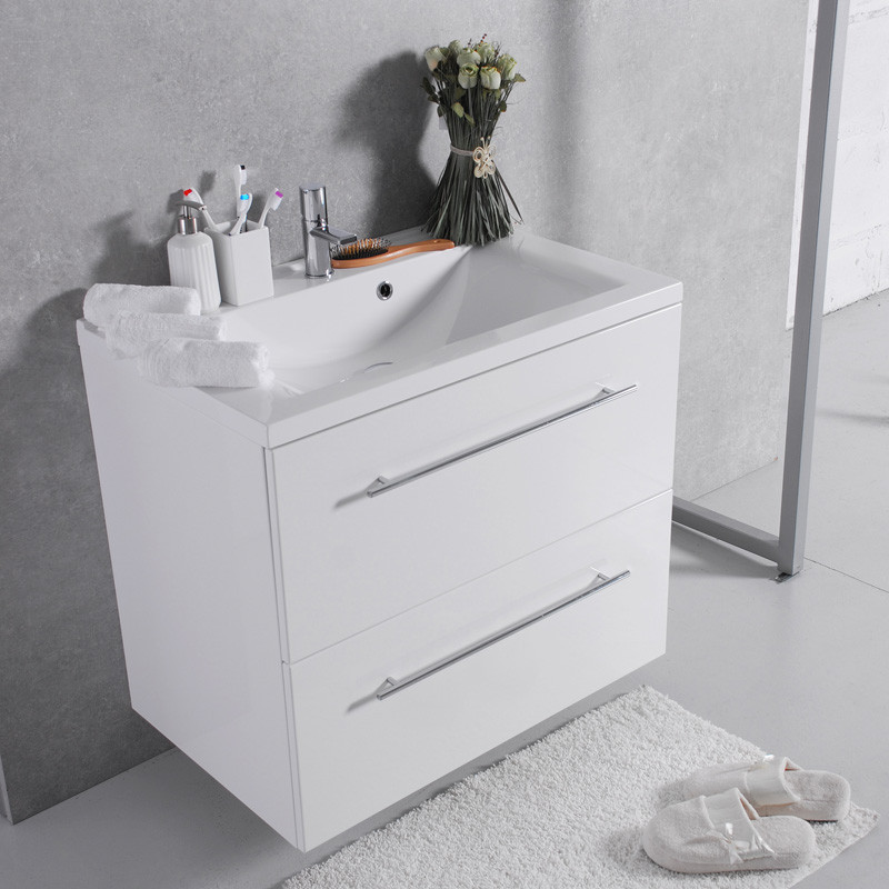 

Тумба Fancy Marble Goa подвесная венге с умывальником Dallas 80 см