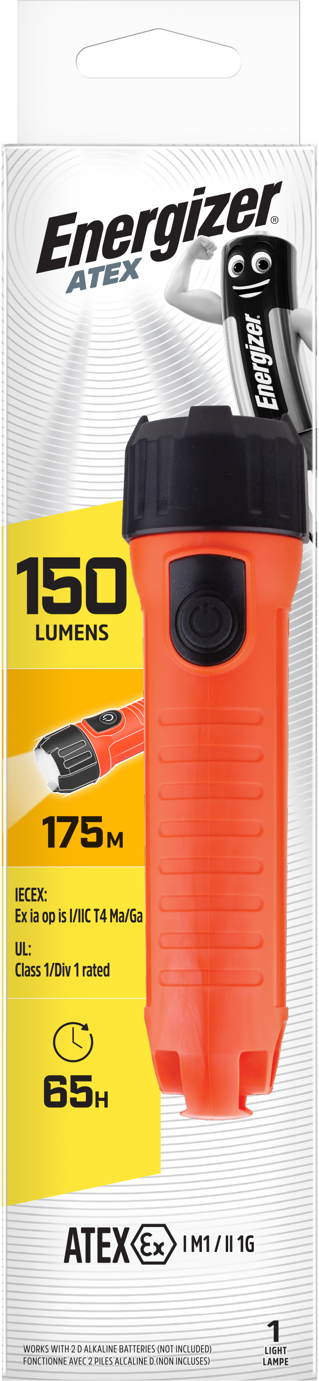 

Фонарик Energizer ATEX 2xD excl (MS2DLED1) (7638900289091)
