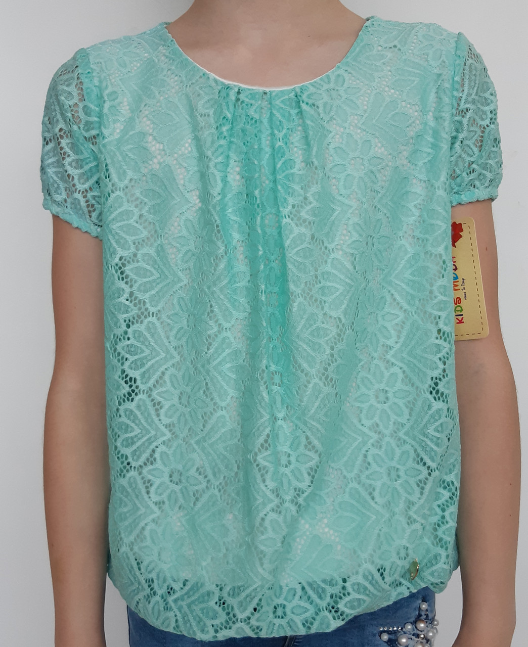 

Блузка для дівчинки Kids Moda 2985 мята короткий рукав 128