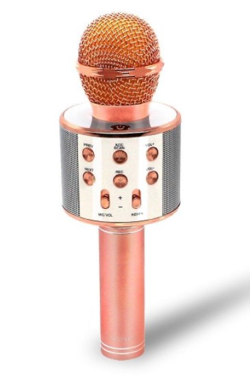 

Микрофон для караоке Bluetooth с изменением голоса WSTER WS-858 розовый (KOO_AVE001_91922)