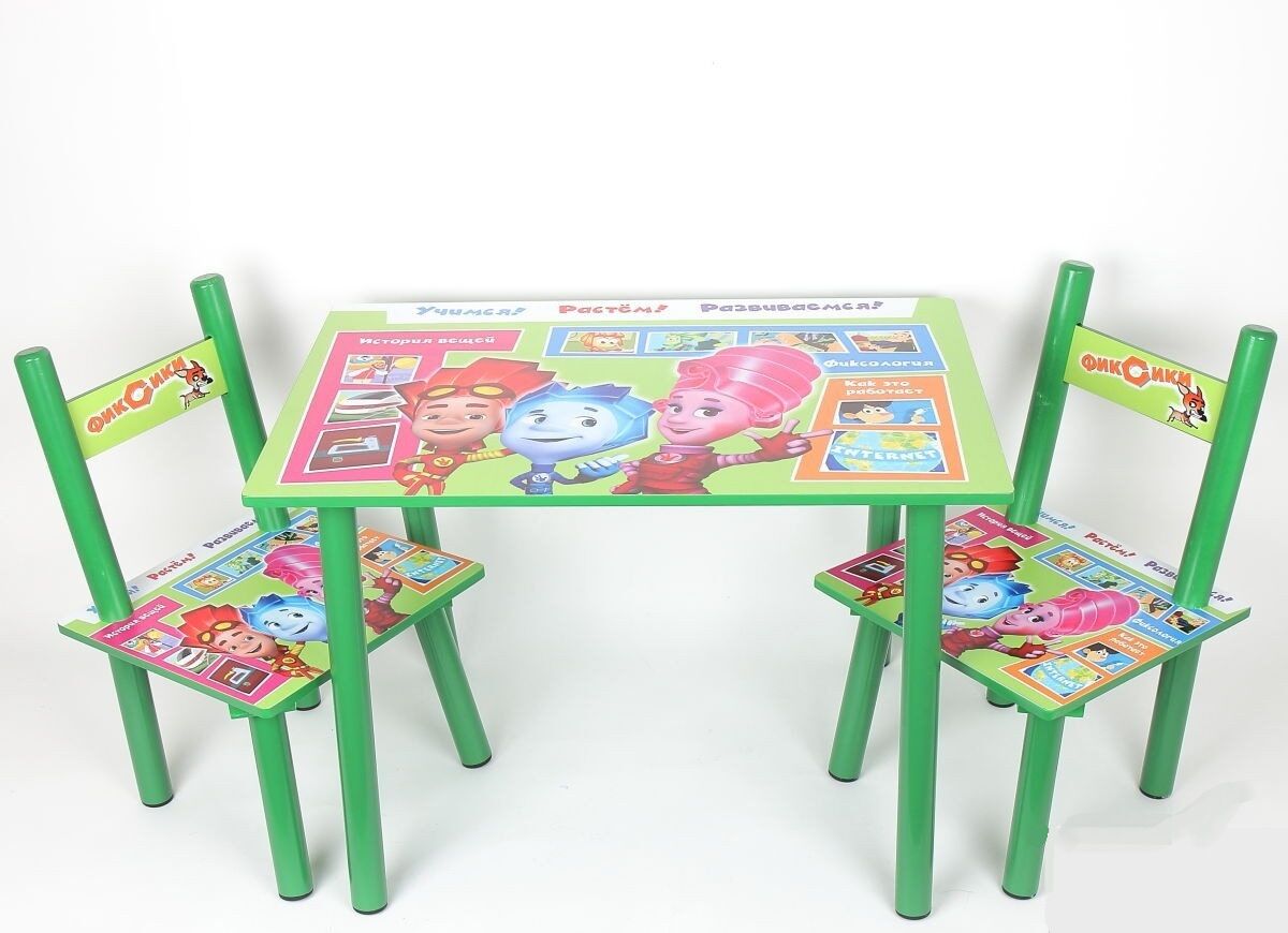 

Набор детской деревянной мебели Столик + 2 стульчика Фиксики Toysi (алл10002*112)