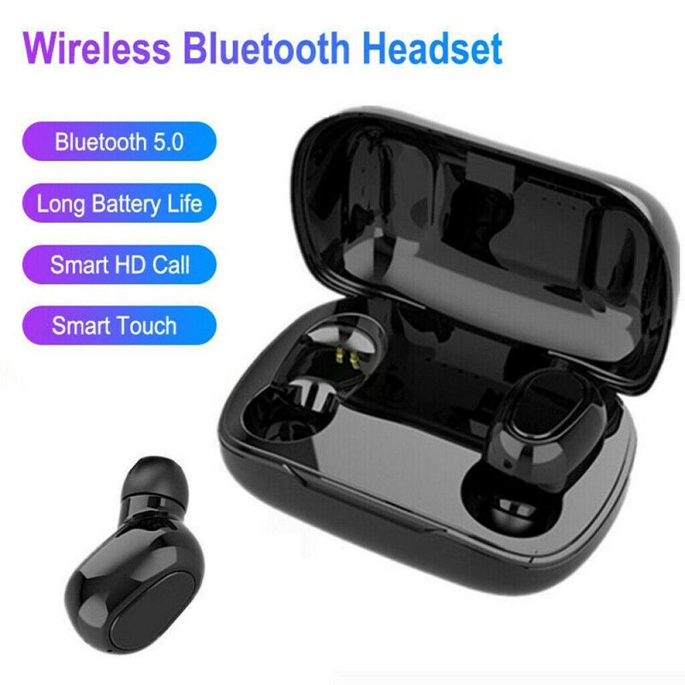 

Беспроводные вакуумные наушники Pro 5.0 с микрофоном,9D Bluetooth 5.0 TWS-гарнитура