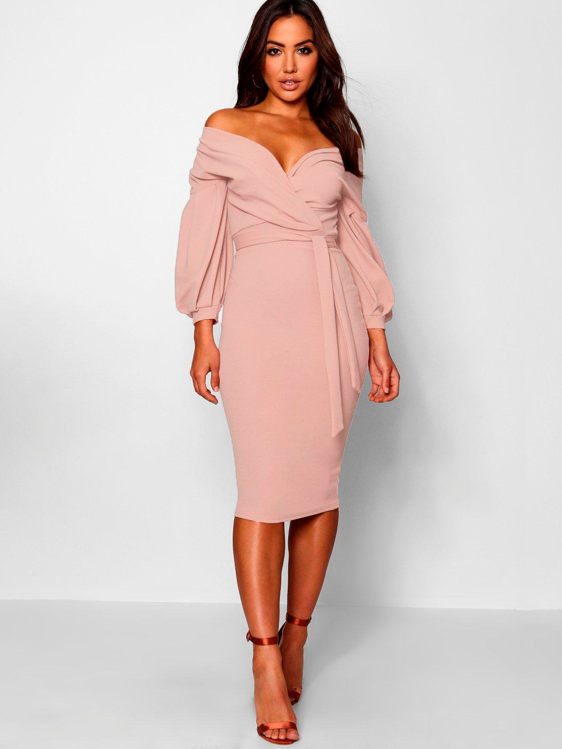 

Платье Boohoo bh05330064 44 Светло-розовое