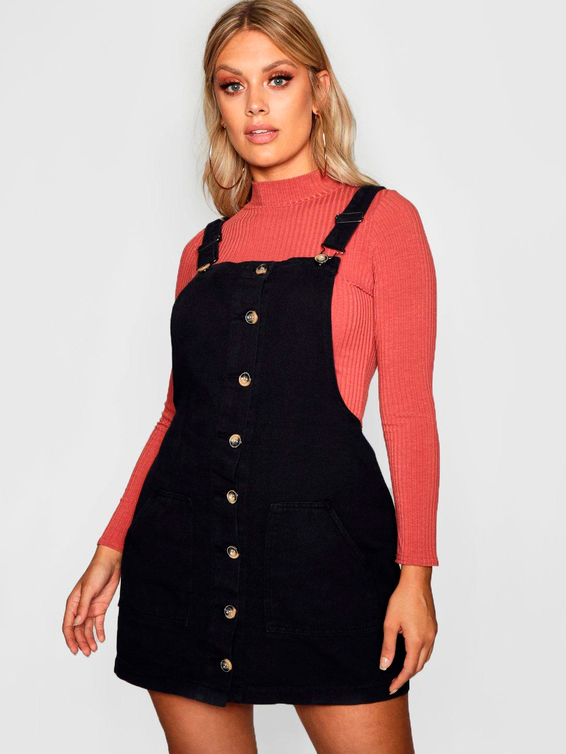 

Сарафан джинсовый Boohoo bh05330100 46 Черный