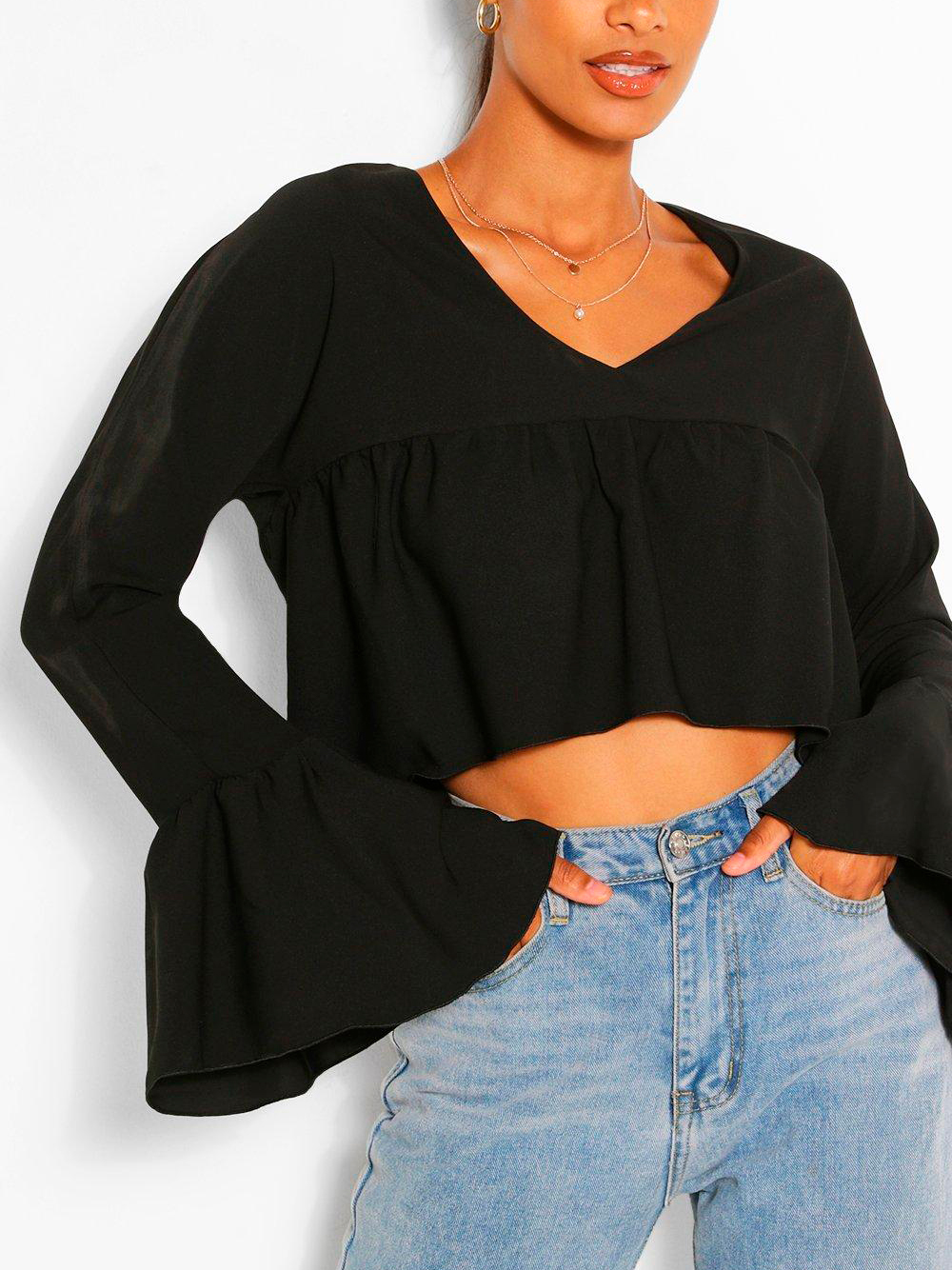 

Топ Boohoo bh06110145 38 Черный