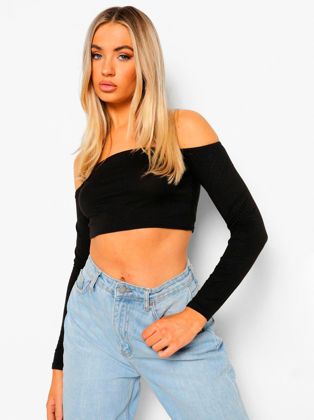 

Топ Boohoo bh06110148 36 Черный