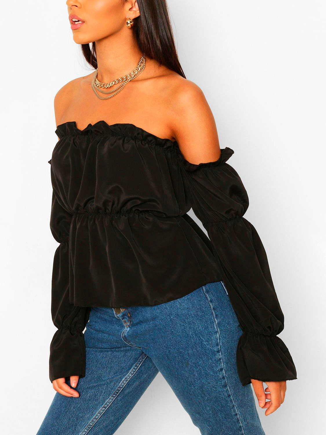 

Топ Boohoo bh06110150 38 Черный