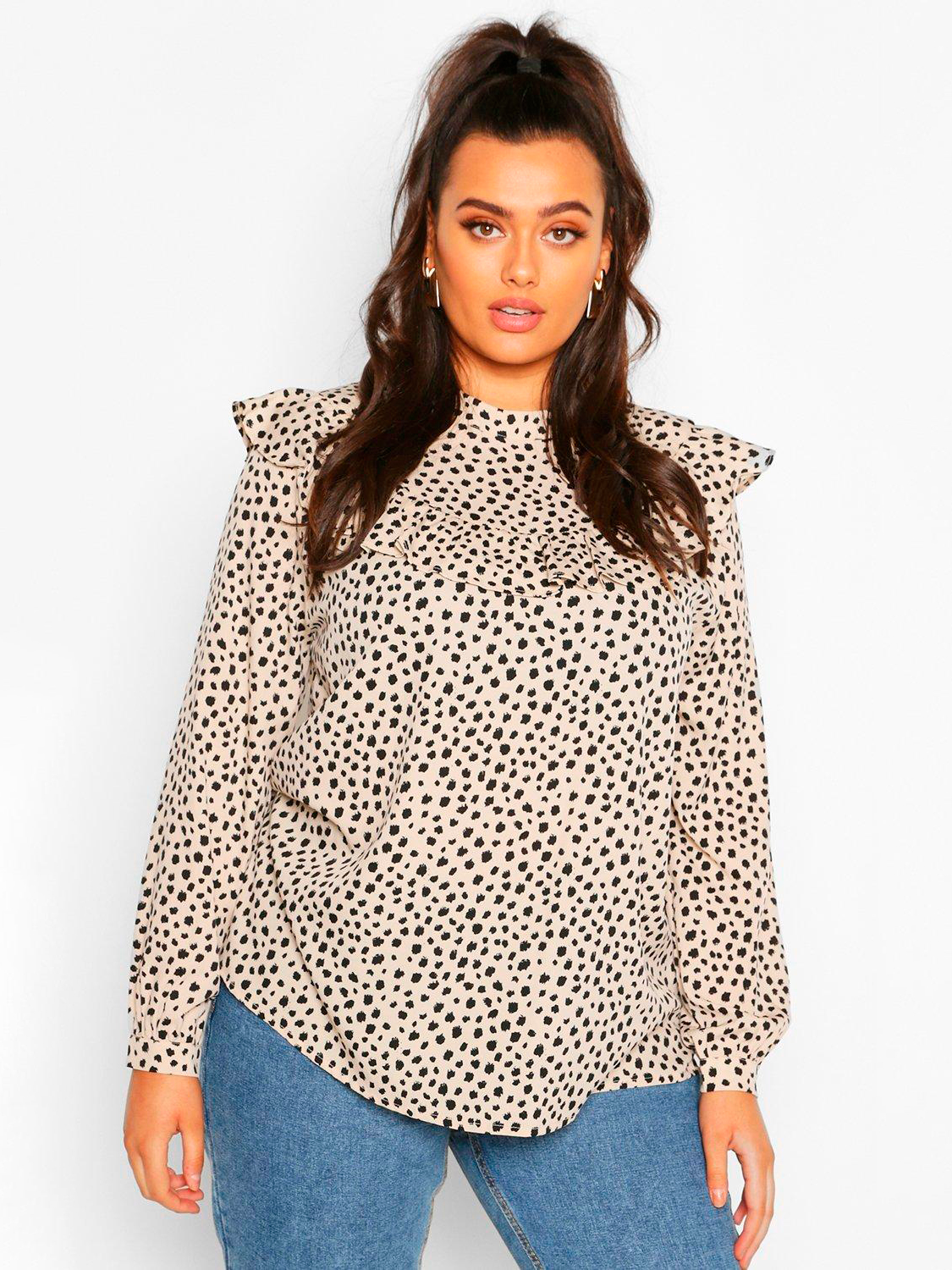 

Блузка Boohoo bh06110175 46 Бежевая