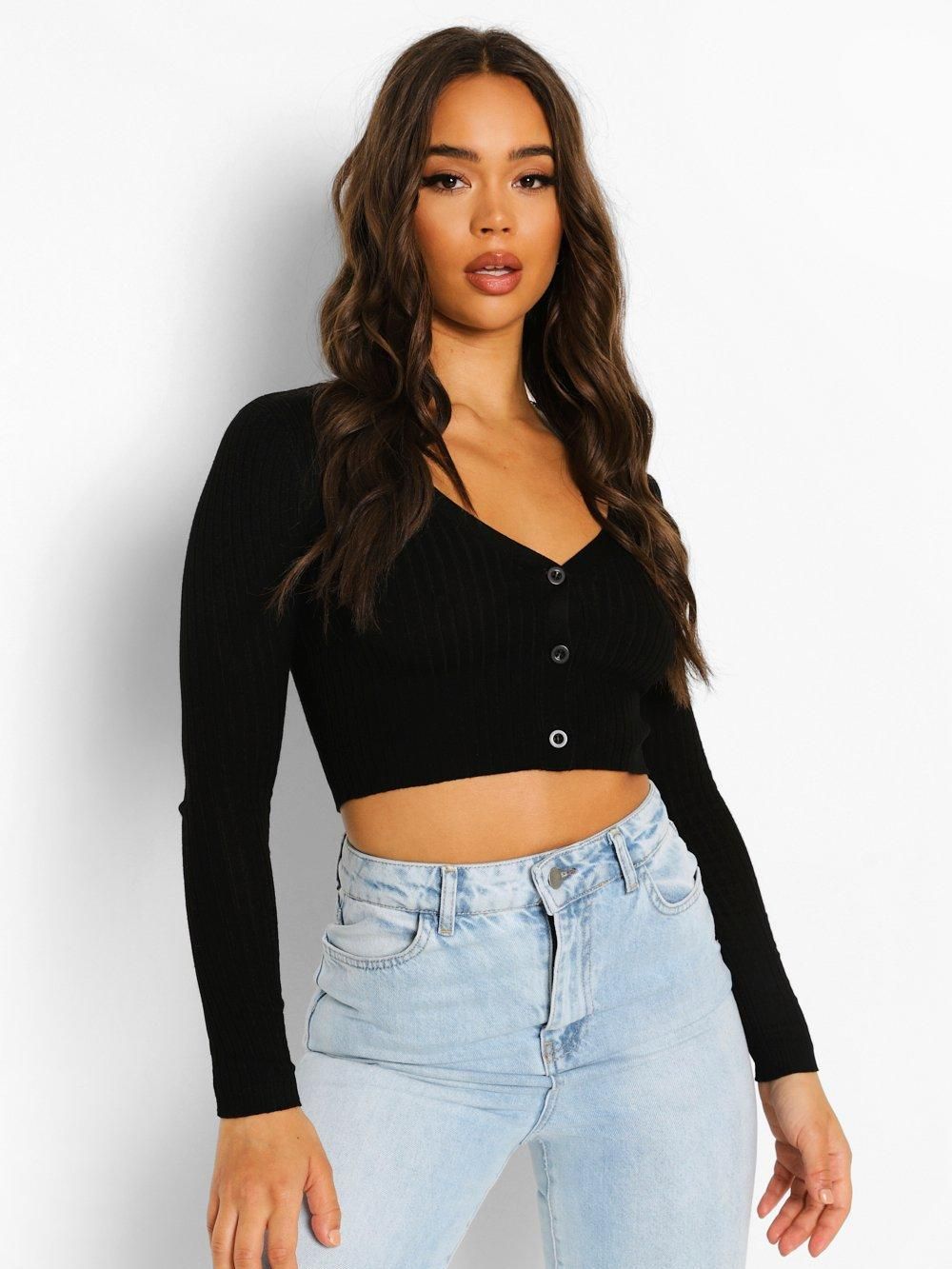

Топ Boohoo bh06110215 XS Черный
