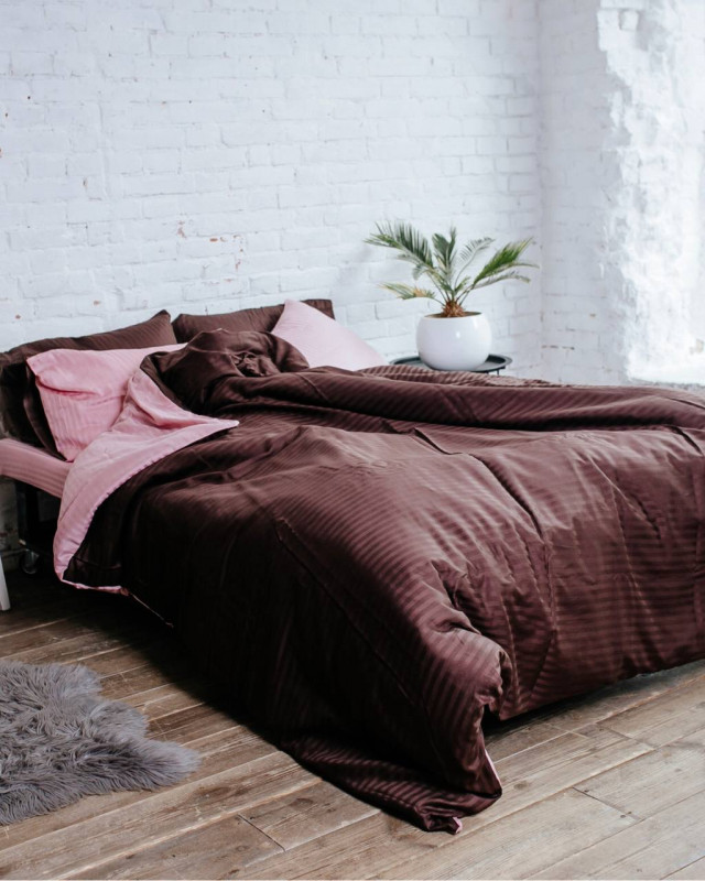 

Комплект постельного белья IMAH Сатин страйп 100% Хлопок Семейный 216bl477