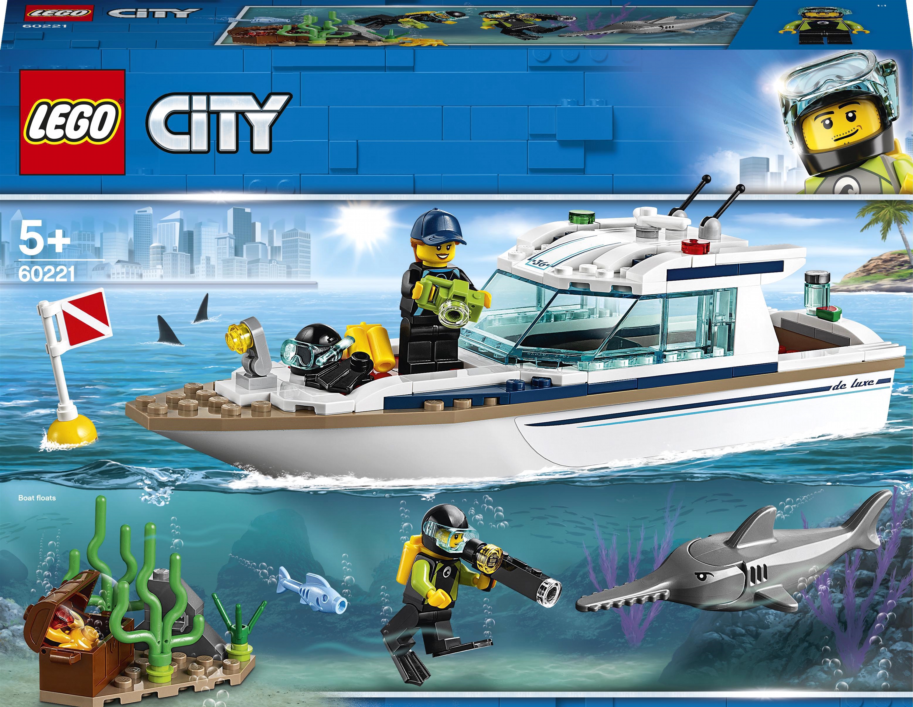 

Конструктор LEGO City Яхта для дайвинга 148 деталей (60221)