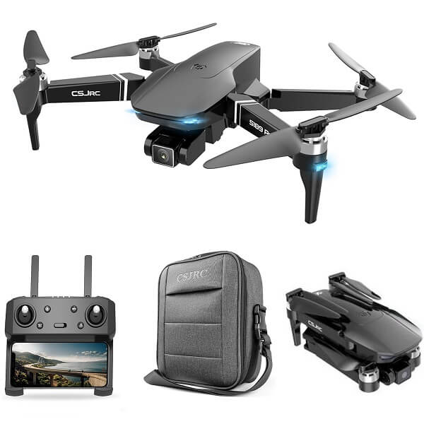 

Квадрокоптер CSJ S189 PRO – дрон з 4K і HD камерами, FPV, 5G Wi-Fi, GPS, БК мотори, 1 км, до 25 хвилин + сумка (k431)