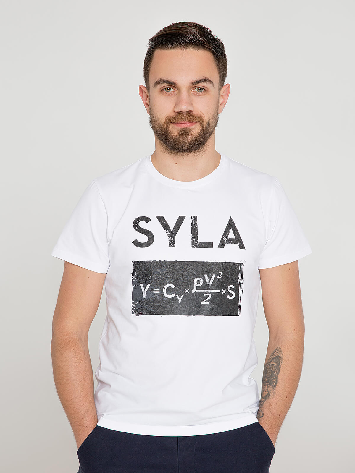

чоловіча футболка - SYLA - білий, чоловіча футболка - SYLA - білий, S
