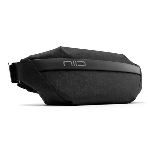 

Сумка на пояс (бананка) NIID V1 черная (obsidian black)